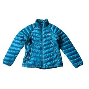 The North Face Down Puffer Coat Turquoise